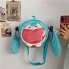 Kawaii Anime Girl Plush Backpack – Cute Shoulder Bag with Pastel Colors & Bow, Soft Knapsack for Students, Teens & Gift