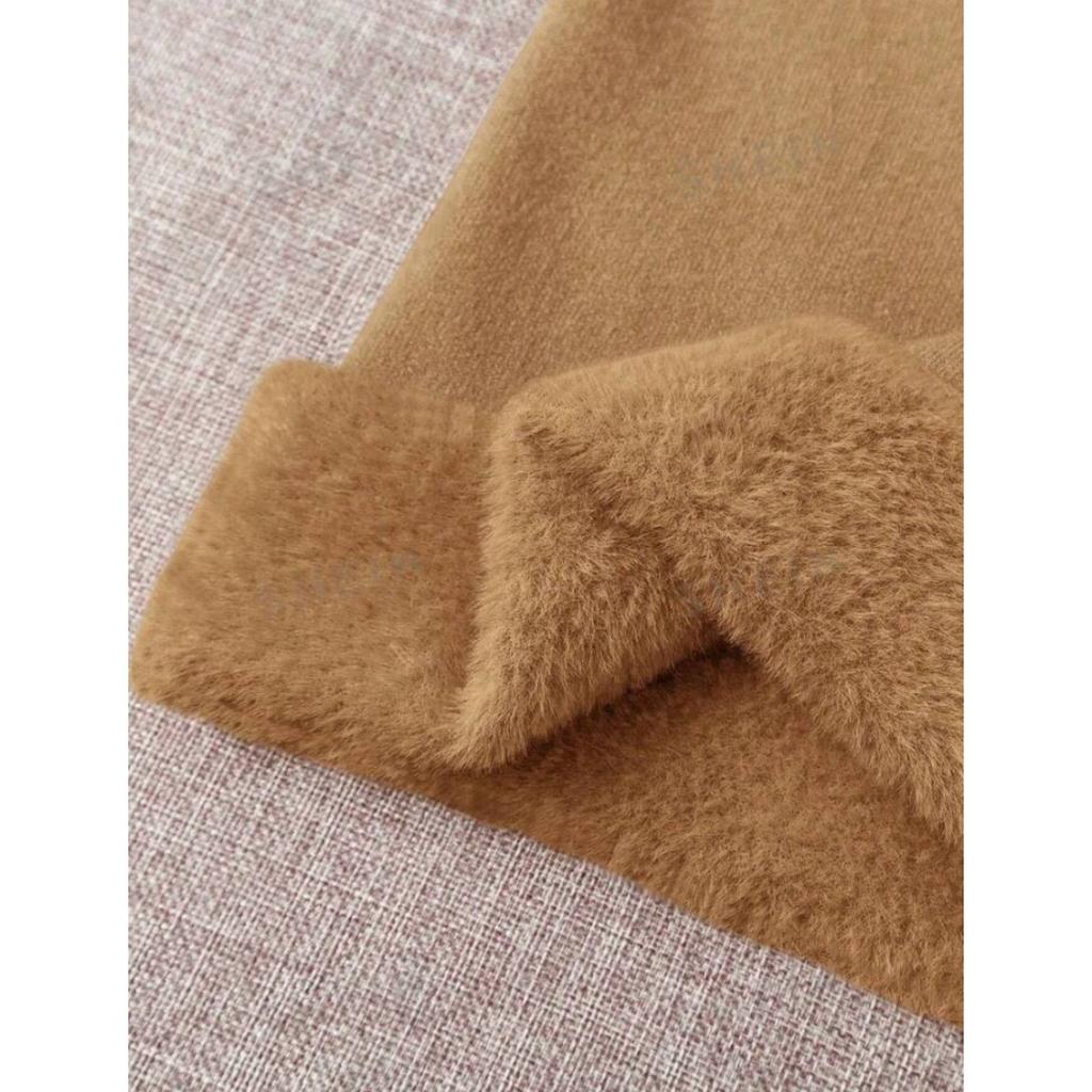 Thickened One-piece Fleece Clothes for Autumn Women, Mink Fleece Warm Top, High Neck Base Shirt for Women