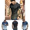 Herr het sommar slim fit casual kortärmad muskeltröja med tonade färger