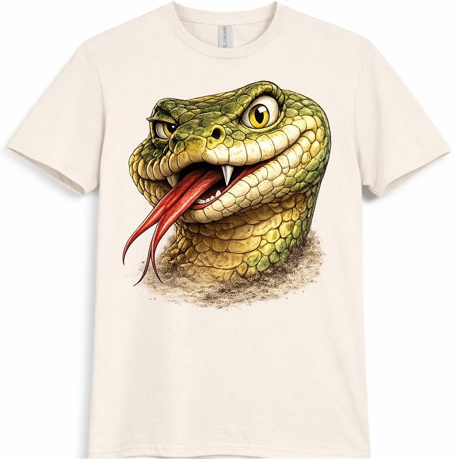 Cobra Snake T Shirt Fierce Venom Serpent Graphic Tee Reptile Animal Top