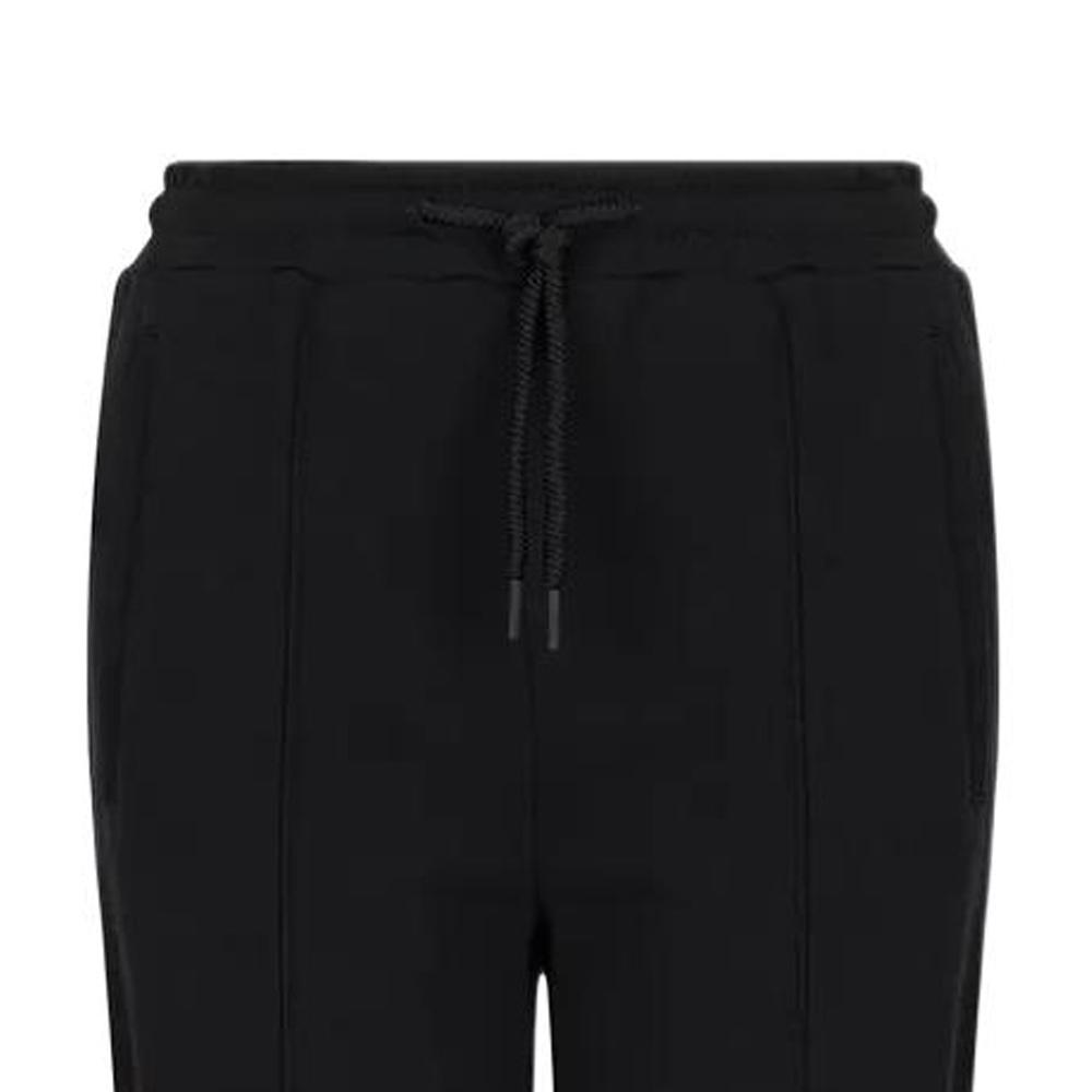 Emporio Armani Solid Color Elastic Waistband Cuffed Sports Pants Women Bottoms Black 6L2P7B2-J49Z1-0999