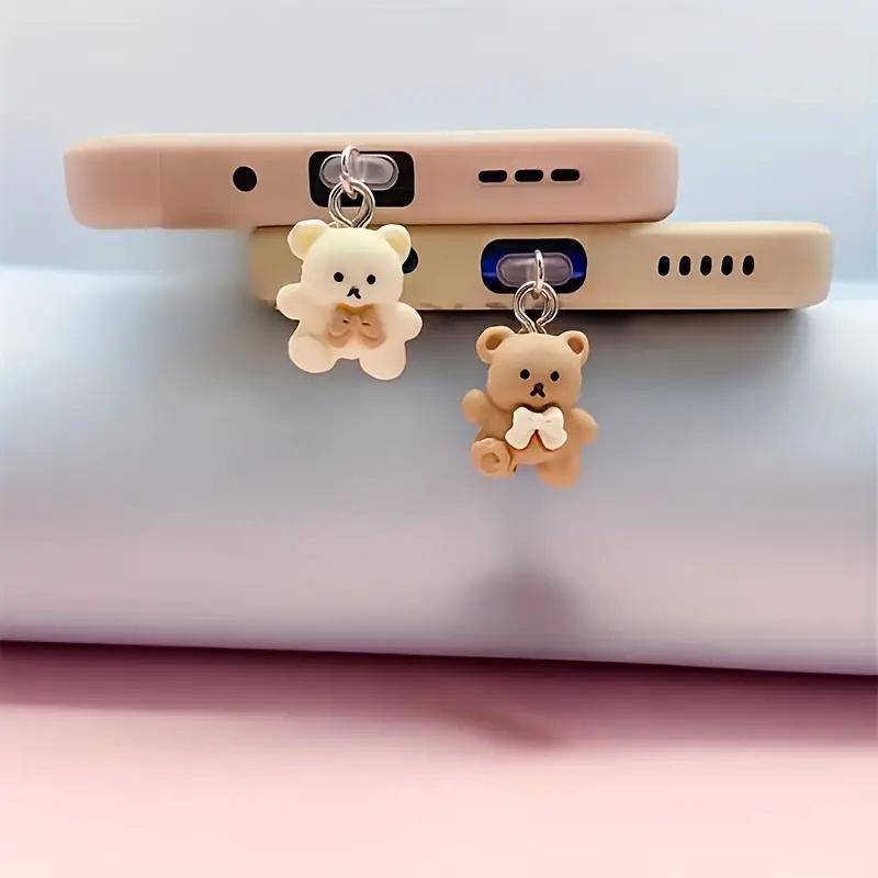Cute Bear Mobile Phone Dust Plug, Suitable For IPhone/Type-C