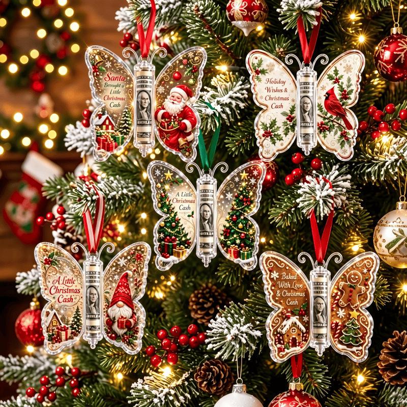Christmas Cash Gift Ornament Money Holader Hanging Ornament Christmas Tree Pendants Xmas Tree Accessories New Year Gift
