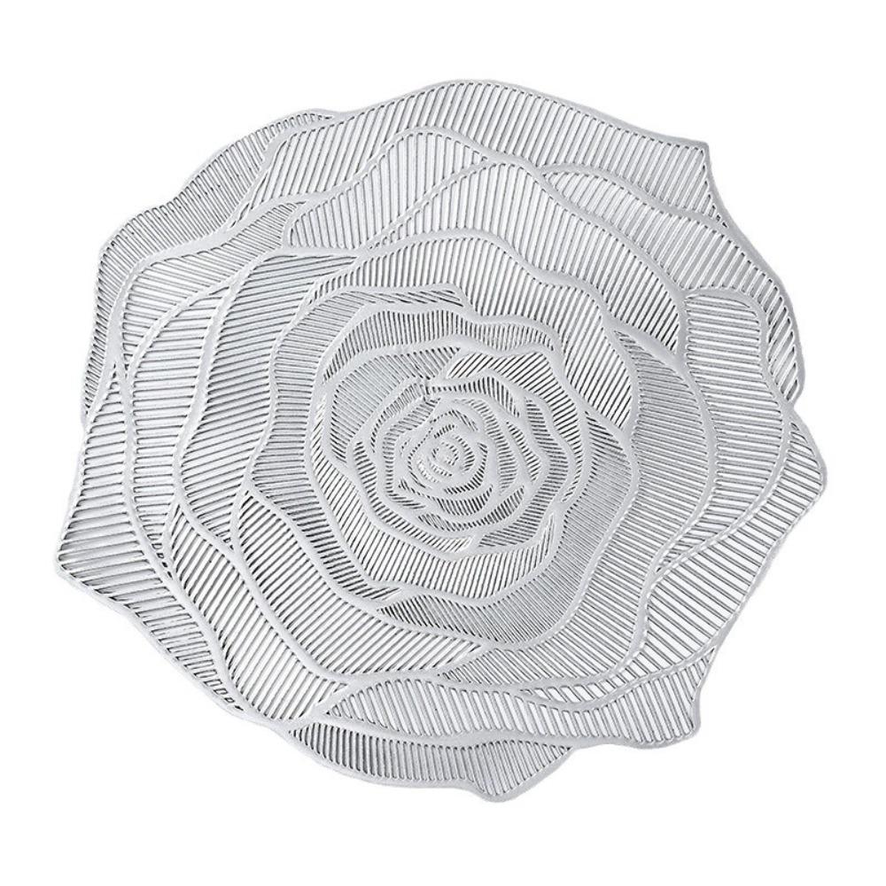 

Противоскользящий теплоизоляционный коврик, моющаяся подставка, украшение для дома, подкладки для посуды, защита столешницы серебряный