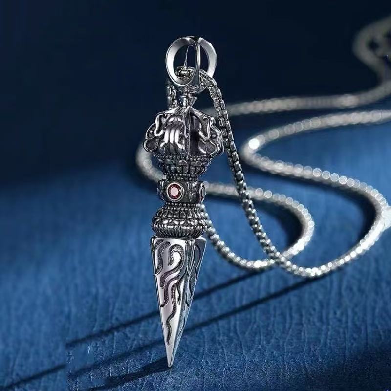 Demon Suppressing Pestle Sweater Necklace Men'S And Women'S Personality Hip Hop Trend Street Dazzling Long Sweater Chain Accessories