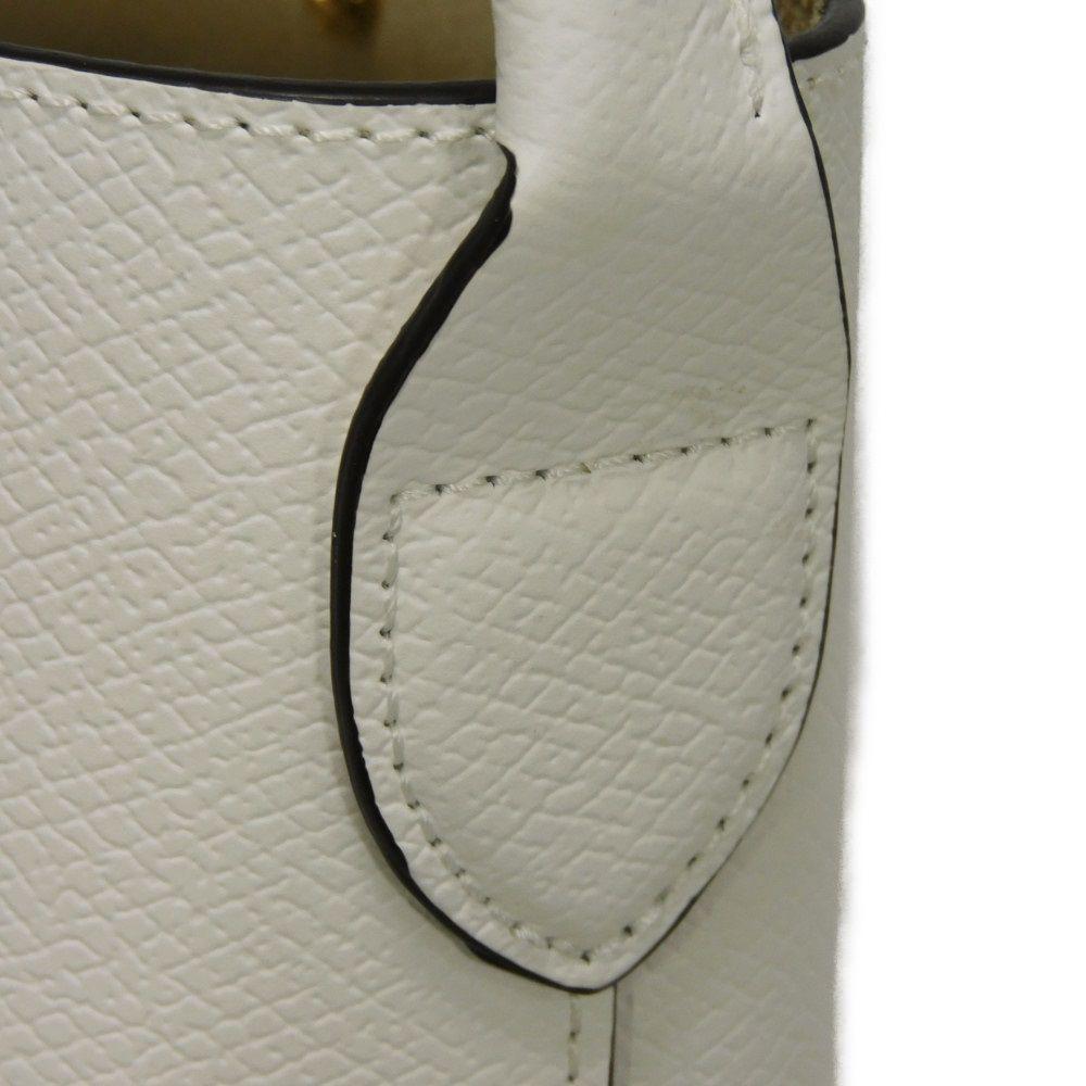 Used Epurée Small Bucket Bag 12768 10161HYZ007 7922 Current Model White Cowhide Leather Cuir d'Ursie Women's from
