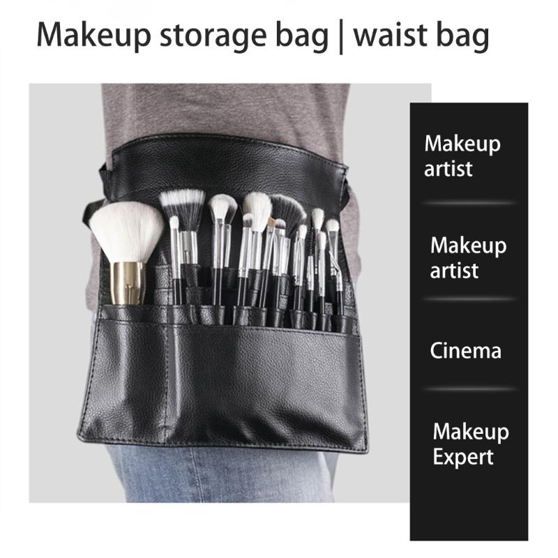 Portable Makeup Brush Storage Bag Multifunctional Waist Pack Brushes Organizer for Travel and Daily Use