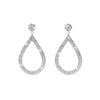 Elegant European & American Full Diamond Water Drop Rhinestone Earrings for Women - Bridal Jewelry