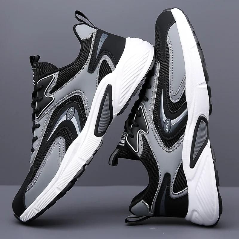 New Men Running Shoes Breathable Air Cushion Sneakers Men Outdoor Lace Up Walking Shoes Non-slip Men Sport Shoes Tenis Masculino
