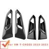 Car Door Handle Cover for Volkswagen VW T-Cross Tcross 2018 - 2026 LHD Carbon Fiber Door Panel Sticker Trim Inner Accessories