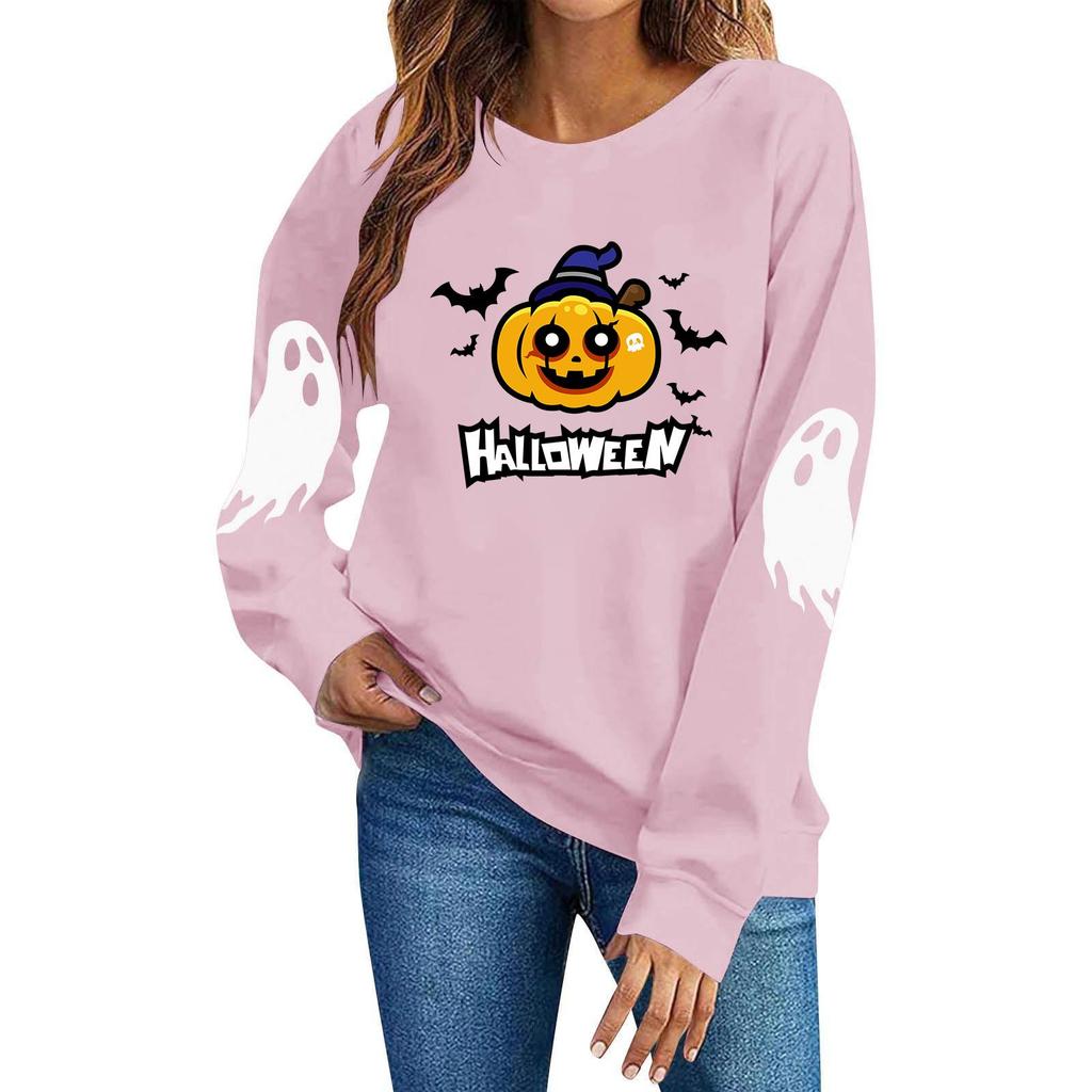 Women's Casual Halloween Hoodie Long Sleeve Pullover