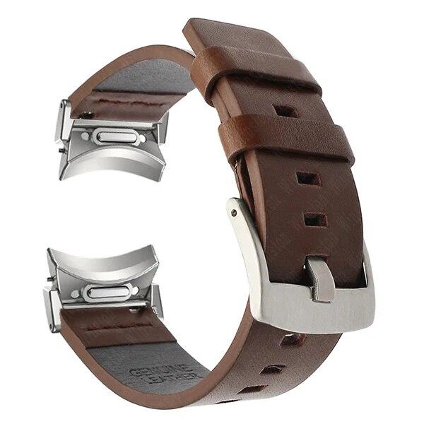 No Gaps Leather Band for Samsung Galaxy Watch 7 6 5 4 40 44mm Quick Fit Metal Buckle Strap for Galaxy Watch6 4 Classic 43 47mm