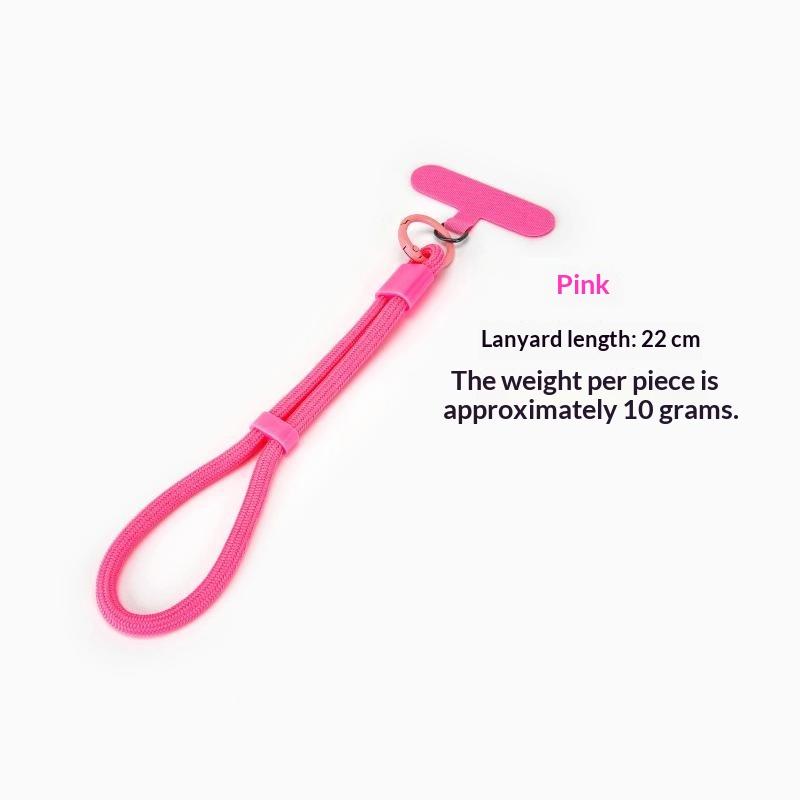 Short Polyester Phone Wrist Lanyards Scratch-Proof Multiple Candy Colors with Free Adhesive Pads for USB Drives Keys