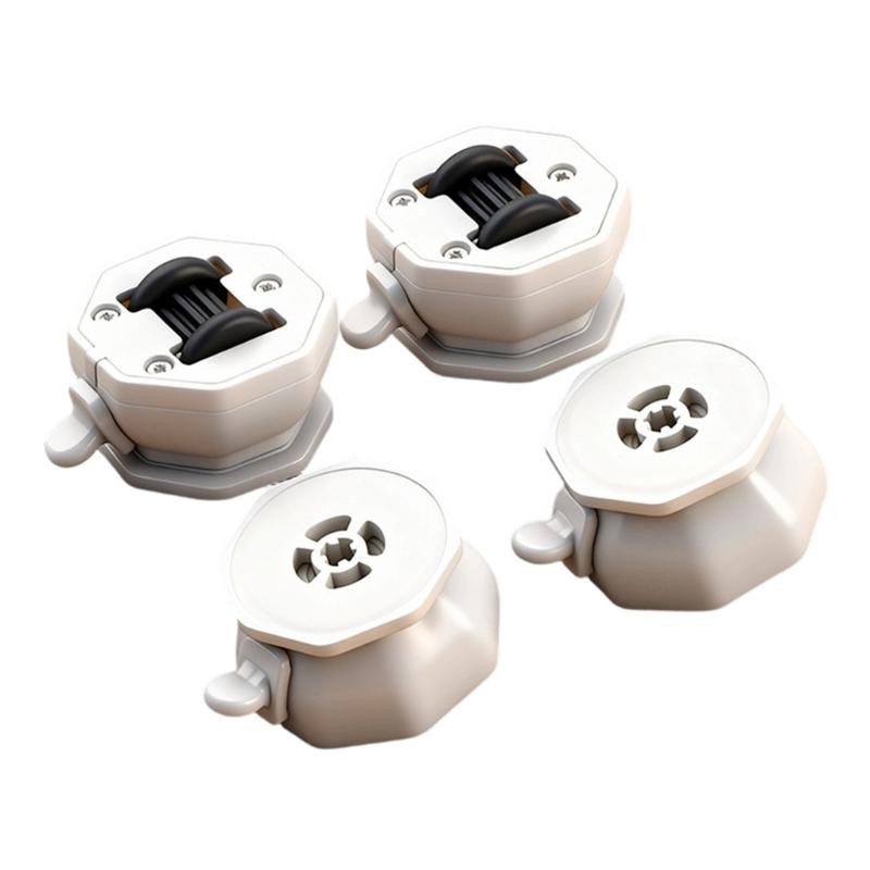 4Pcs Adhesive Casters Wheel No Drill Appliance Rollers 360 Degree Rotation Sticky Pulley Appliance Sliders with Brake