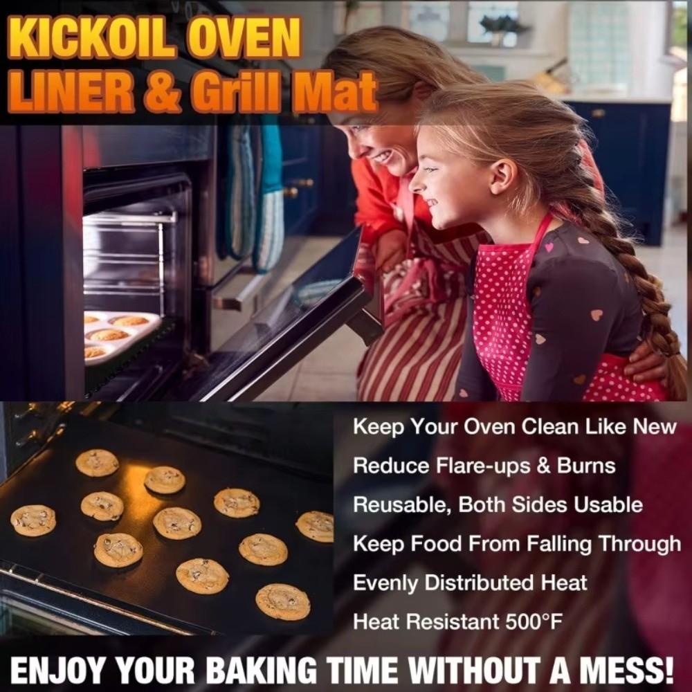 Heat Resistant Non Stick Baking Mat Easy Clean Baking Tray New Grilling Sheet  BBQ Tools
