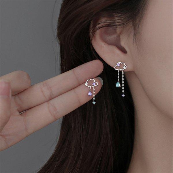 Exquisite Tropfen Ohr Linie Lange Hängende Ohrringe Für Frauen Zirkon Kristall Biene Schmetterling Blume Piercing Earing Zubehör Schmuck