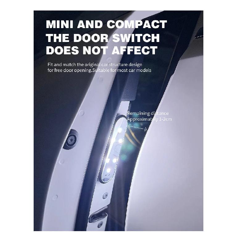 LED Car Door Lights Welcome Light Magnetic Control USB Charging Auto Open Door Safe Anti-collision Emergency Warning Signal Lamp