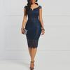 Trendy One-Shoulder Lace Dress: European & American Style