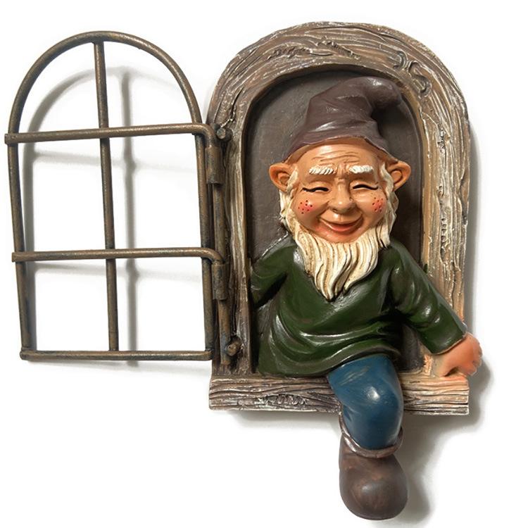 

Садовые гномы 3D украшения гномы изделия из смолы садовые гномы статуя украшения отчет 1pc коричневый