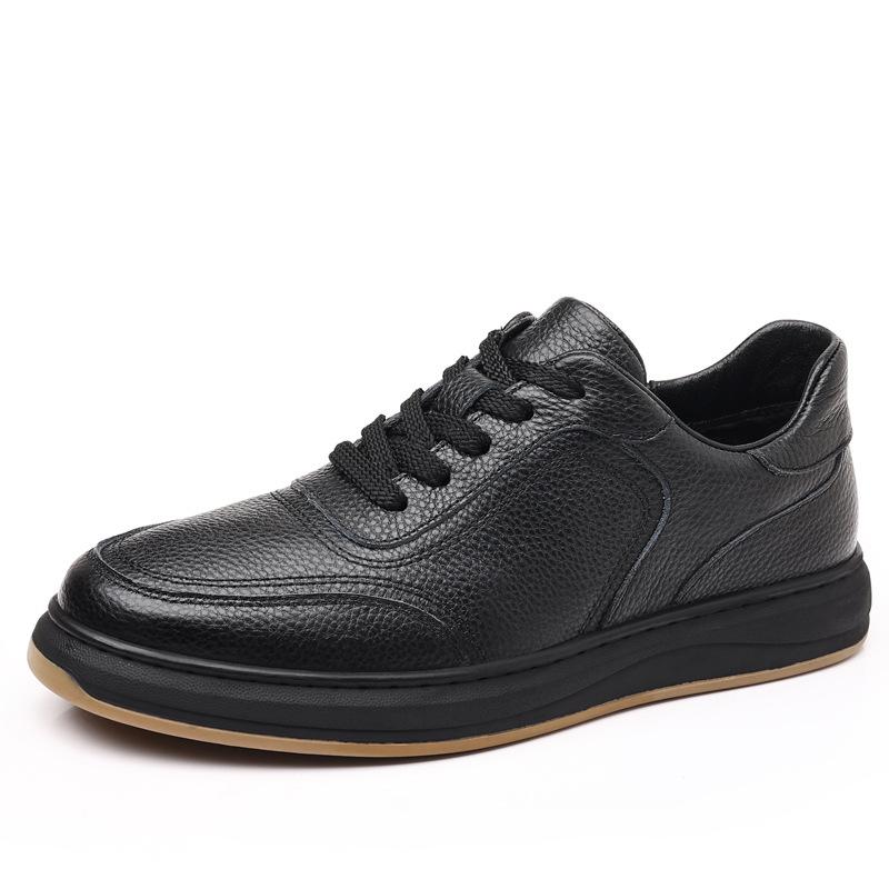 Winter Men's Casual Shoes Trend Sneakers 2024 Lace-up Genuine Leather Sneaker Men Shoes Flat Soft Sole with Fur Warm Shoe