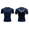 Compressie T-shirts voor Mannen Korte Mouw Sportschool Workout Fitness Onderhemden Sneldrogend Atletisch T-shirt Top 10095