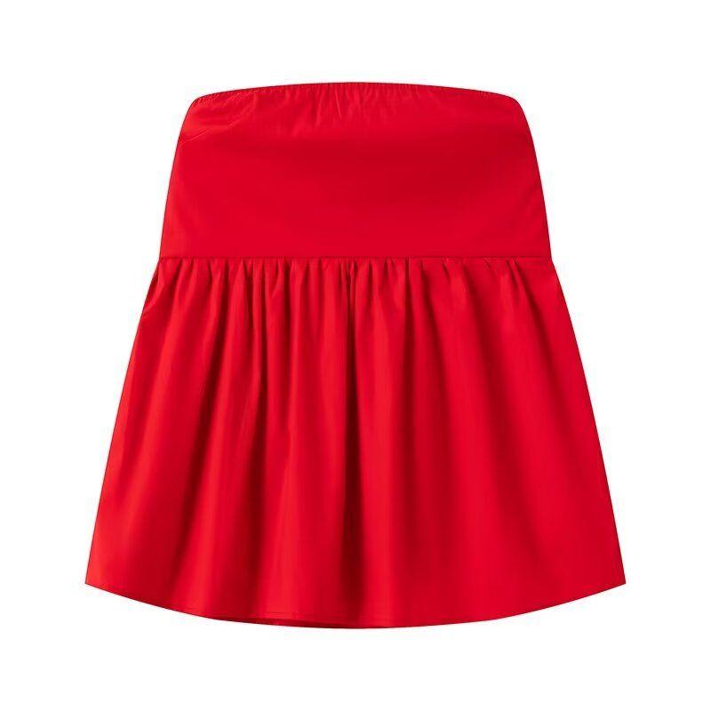 Kaslead New Arrival Women's Clothing Fashion Style Fashion Casual Easiest for Match Minimalist Tube Top Cropped Small Top