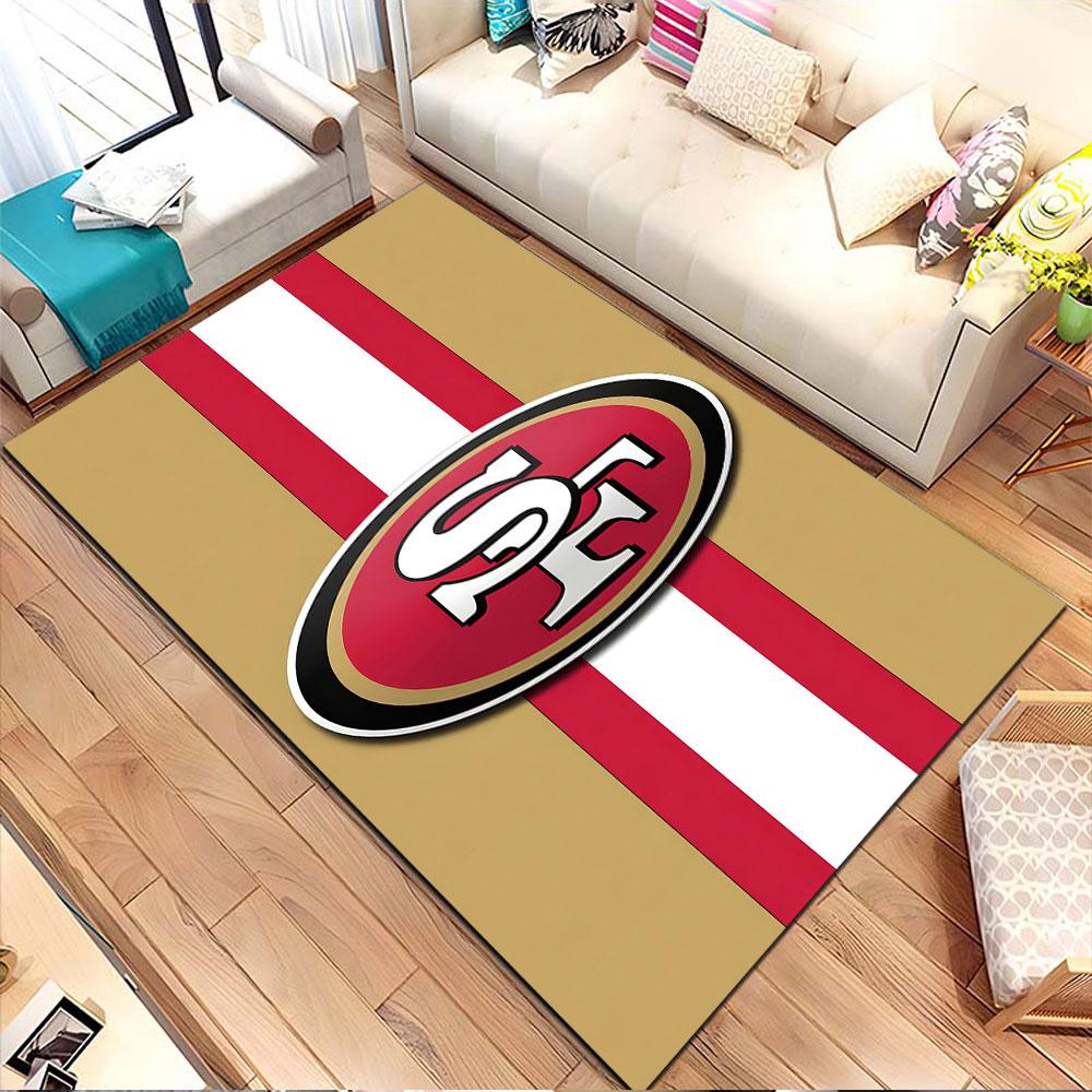 Rotes und goldenes ovales Logo-Design gemusterter Teppich, rutschfeste Matte geeignet für Wohnzimmer- und Schlafzimmer-Sofas