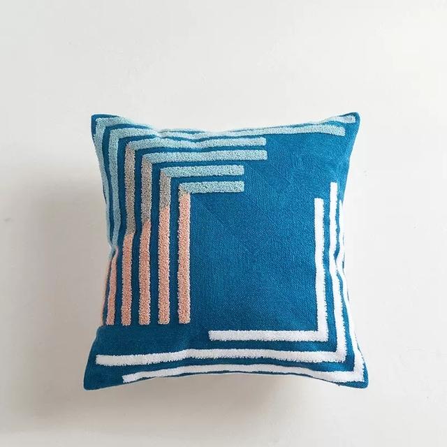 Nordic Embroidered Cushion Covers  Geometric Pillowcase Abrstract Home Decorative Pillow Cover For Sofa Bed Chair
