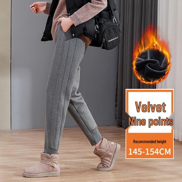 Unisex Lambswool Jogger Pants for Kids – High Waist, Thickened, Plus Velvet, Warm and Casual for Autumn and Winter.
