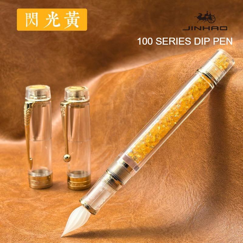 JINHAO 100 Glass Dip Pen 2026 Handcrafted Limited Edition Finely Grounded Smooth Writing Office School Art Supplies Stationery