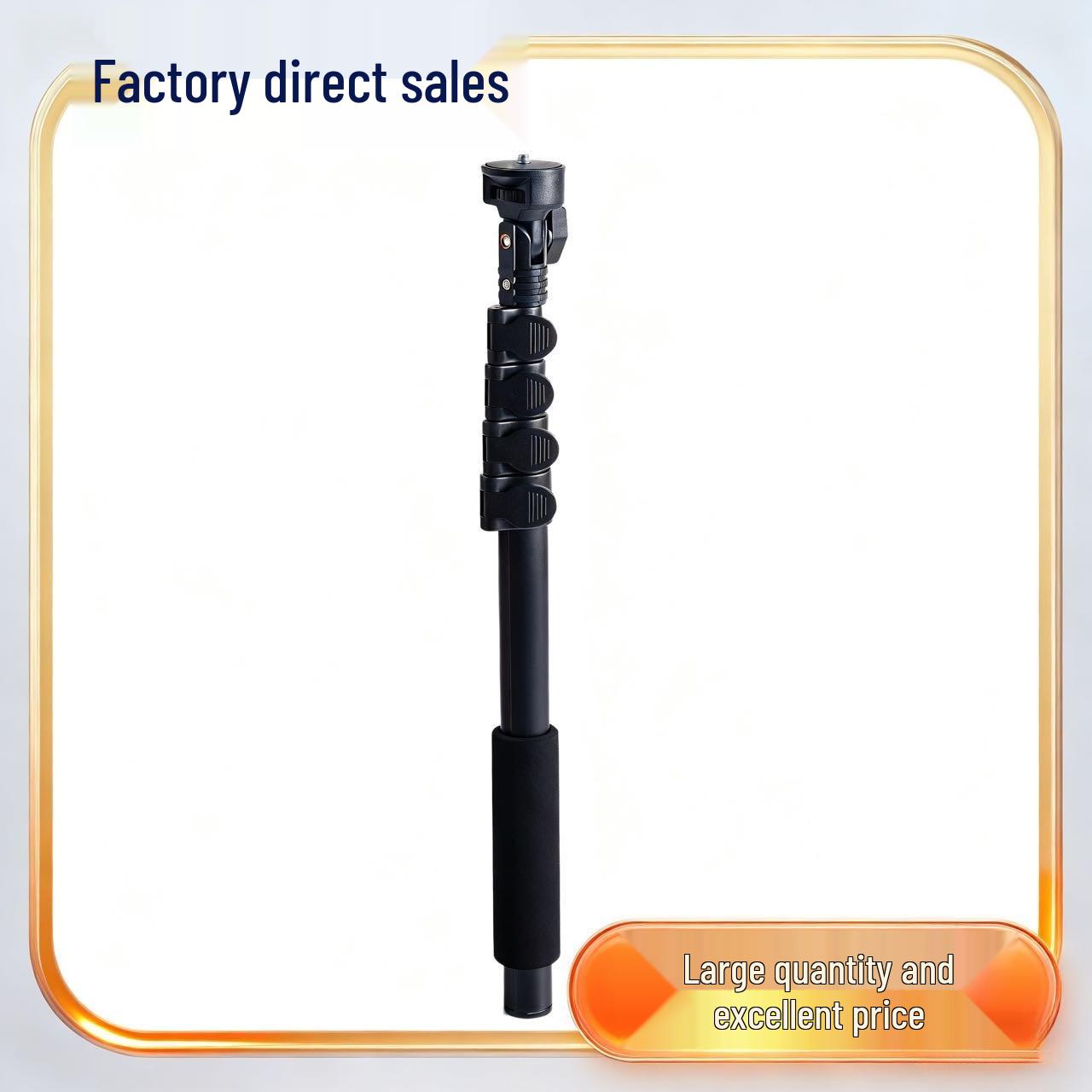 

Telescopic Aluminum Alloy Phone Holder & Selfie Stick for Outdoor Cycling and Live Streaming чорний