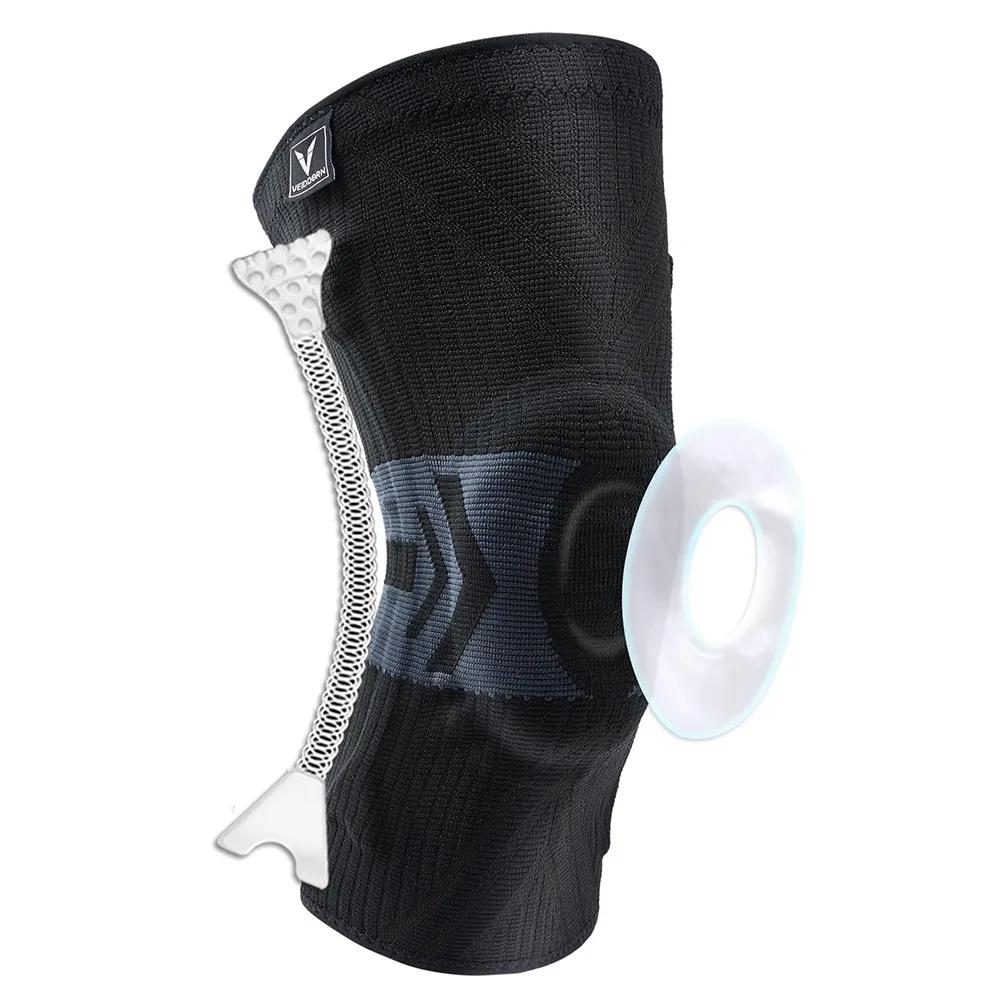 Ginocchiere Sportive Professionali con Cuscinetto in TPE Molle Supporto Elastico Antiscivolo per Ginocchio per Uomini Ginocchiera a Compressione in Nylon