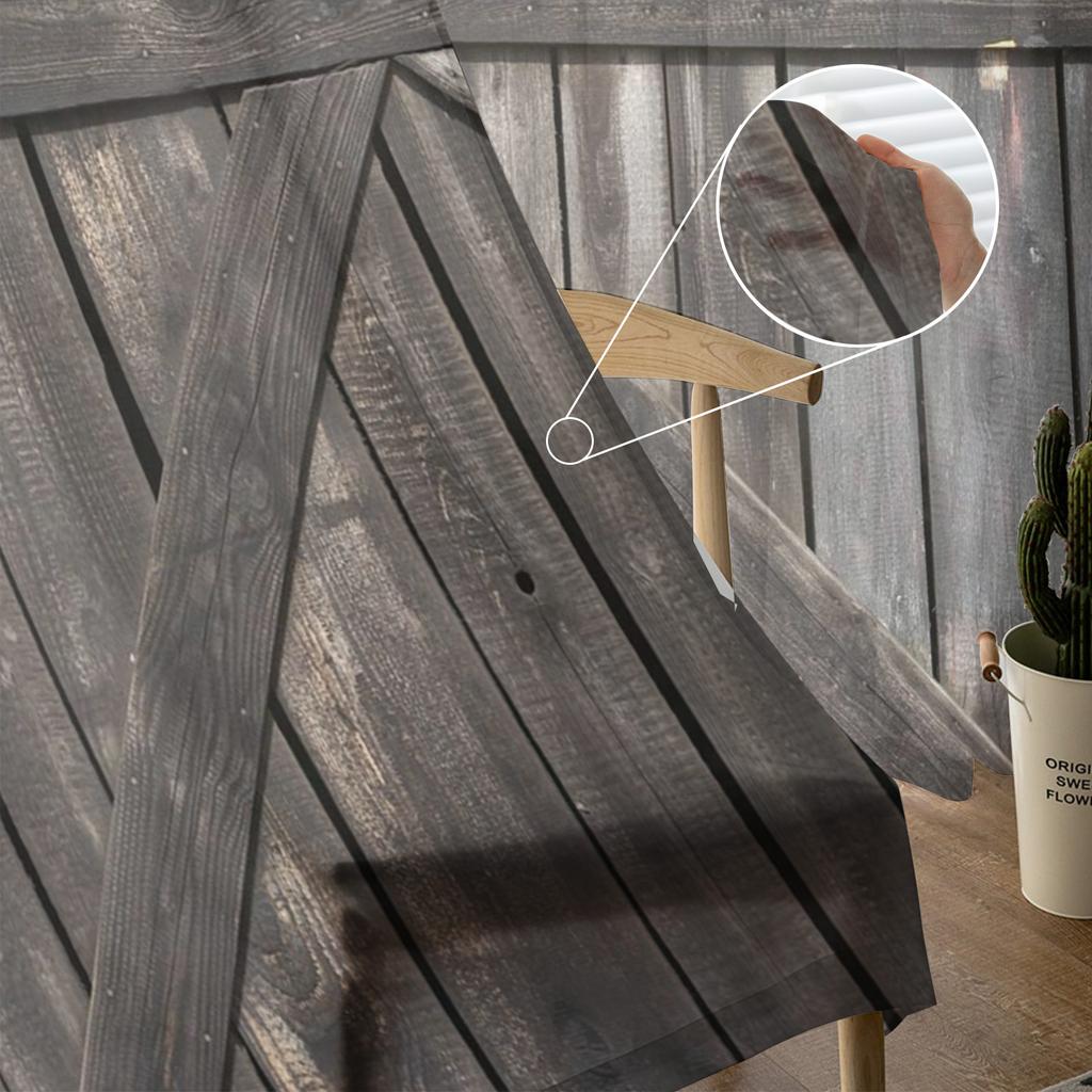 Farm Plank Warehouse Window Treatment Tulle Modern Sheer Curtains for Kitchen Living Room the Bedroom Curtains Decoration