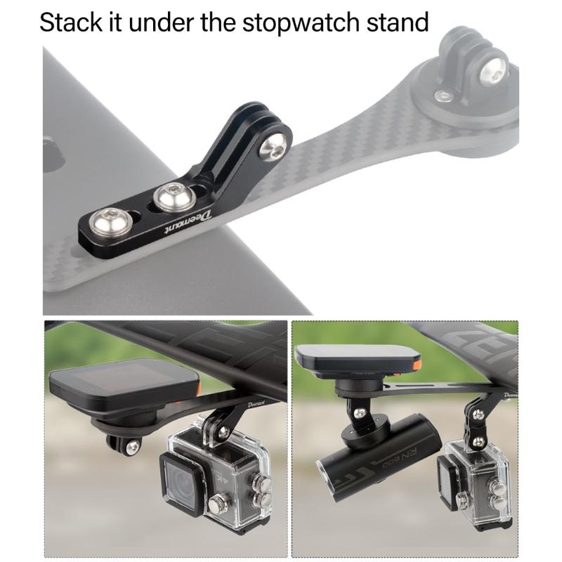 Wytrzymały uchwyt przedłużający do lampki rowerowej Składany uchwyt przedłużający do przedniego światła roweru na nocne dojazdy