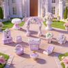 Ornements de Micro-Paysage Yousheng Mini Décorations de Scène de Mariage avec Arches Bouquets Gâteaux Boîtes à Bagues Résine Bricolage Accessoires de Jardin Cadeau Romantique