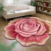 3D Blume Bereichsteppich Saugfähig Schnelltrocknend Unregelmäßig Plüsch Floral Fußmatte Waschbar Rutschfest Wohnzimmer Schlafzimmer Badezimmer Küche Dekoration Teppich