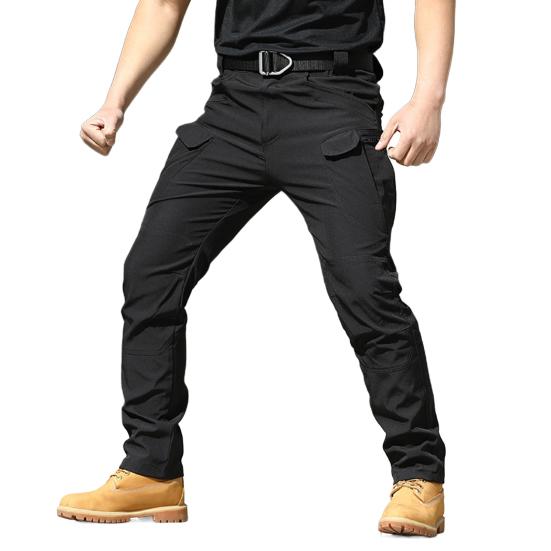 Men's Tactical Pants Water Resistant Multi-Pocket Cargo Pants Quick Dry Hiking Work Trousers for Fishing Camping Outdoor