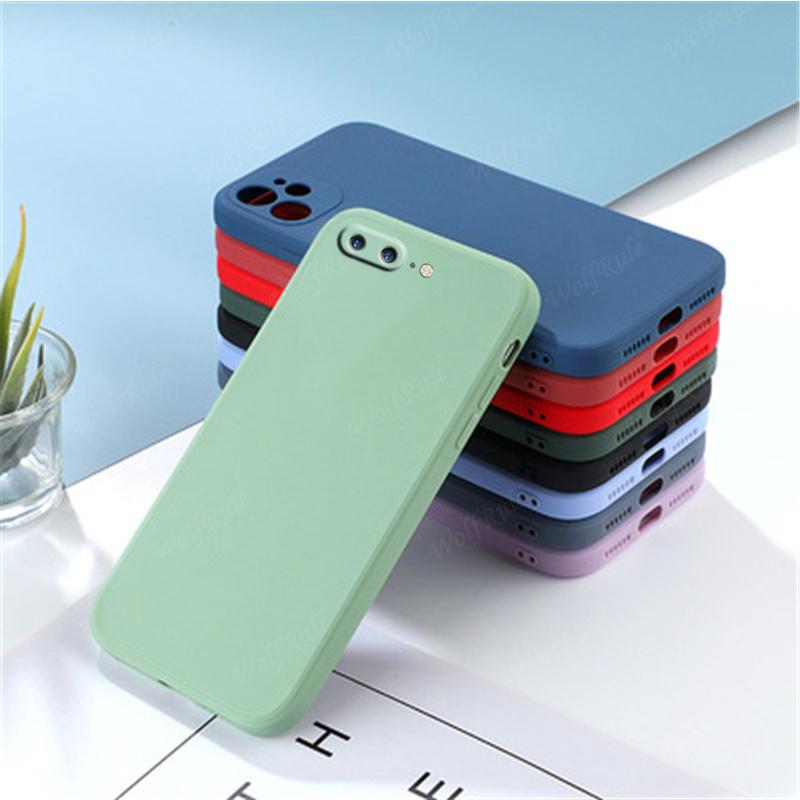 For iPhone 8 Plus Case Cover Apple iPhone 7 8 6 6S Plus Capas Bumper Original Liquid Silicone TPU Soft Cover For iPhone 8 Plus