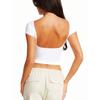 European and American Sexy Gyaru Short Sports T-shirt Women Fitness Short sleeve Large Backless Breathable Tight Yoga Clothes With Chest Pad