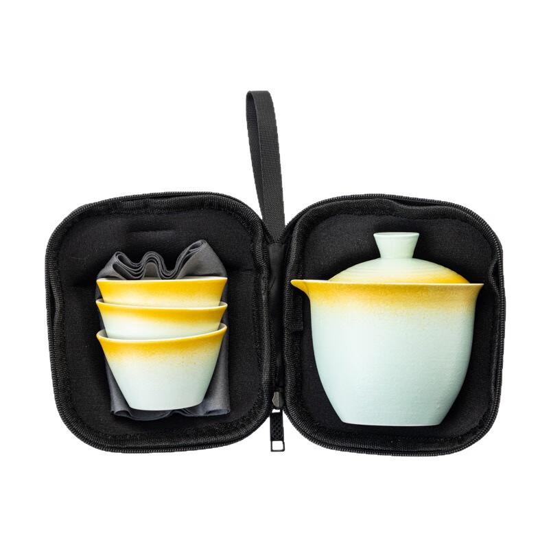 Portable Ceramic Kung Fu Travel Tea Set