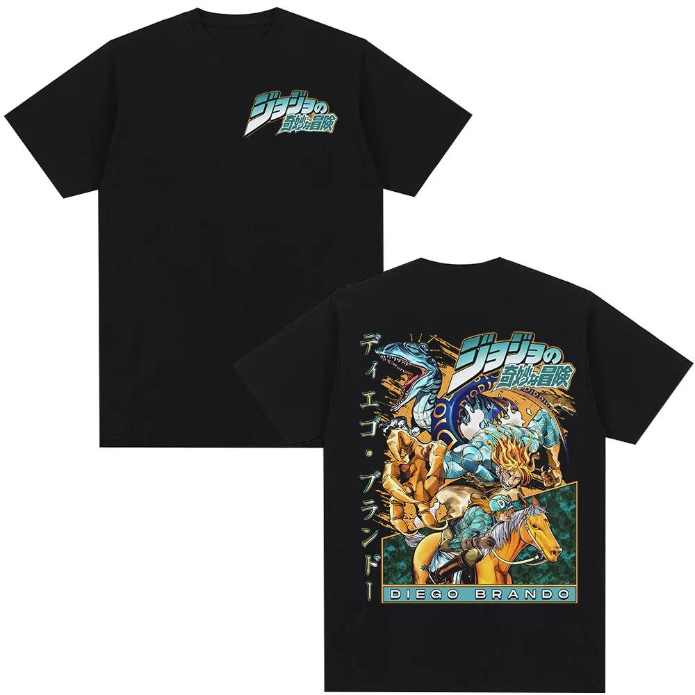 

2026 Anime JoJo Bizarre Adventure STEEL BALL RUN Diego Brando Parent-child T-shirt Clothing Cotton Fashion Short Sleeves T Sh... S разноцветный