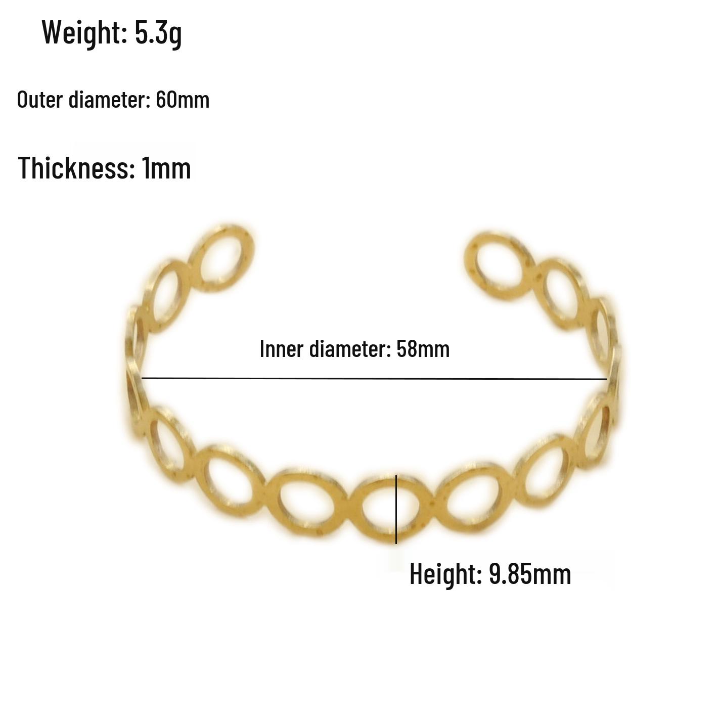 Elegant Star Circle Hollow Bracelet - Versatile European  American Style for Women