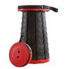 Portable Folding Telescopic Stool Lightweight Plastic Subway Queuing Chair and Outdoor Camping Fishing with Carry Bag