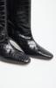 Leather High-Heeled Boots 37