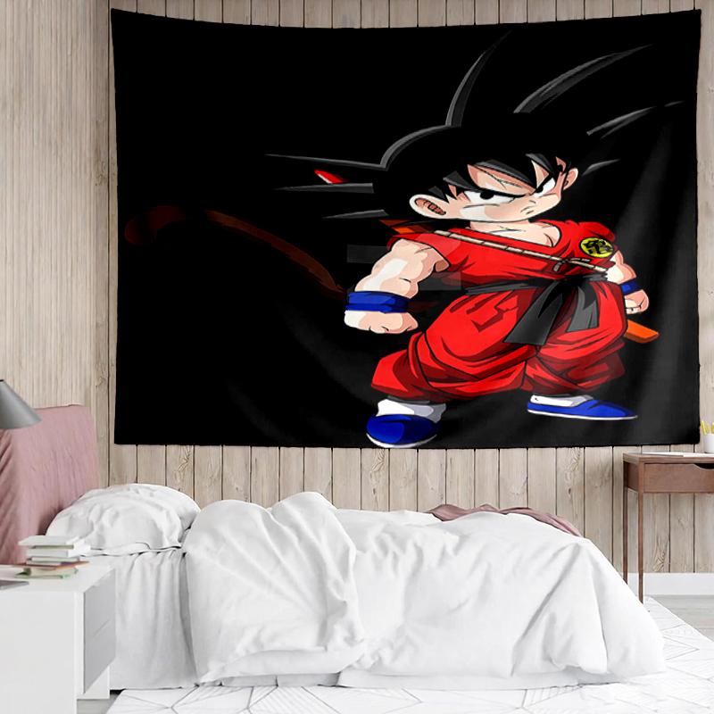 Dragon-Ball Print Tapestry, Backdrop, Easy Setup, Ideal for Bedroom, Office & Living Room, with Aesthetic Wall Hanging Decor.