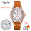 Thorn T001 Quartz Watch Fashion Sapphire Waterproof Grilled Men Watch VD78 Movement 316L Stainless Steel Business Luxurys Watch