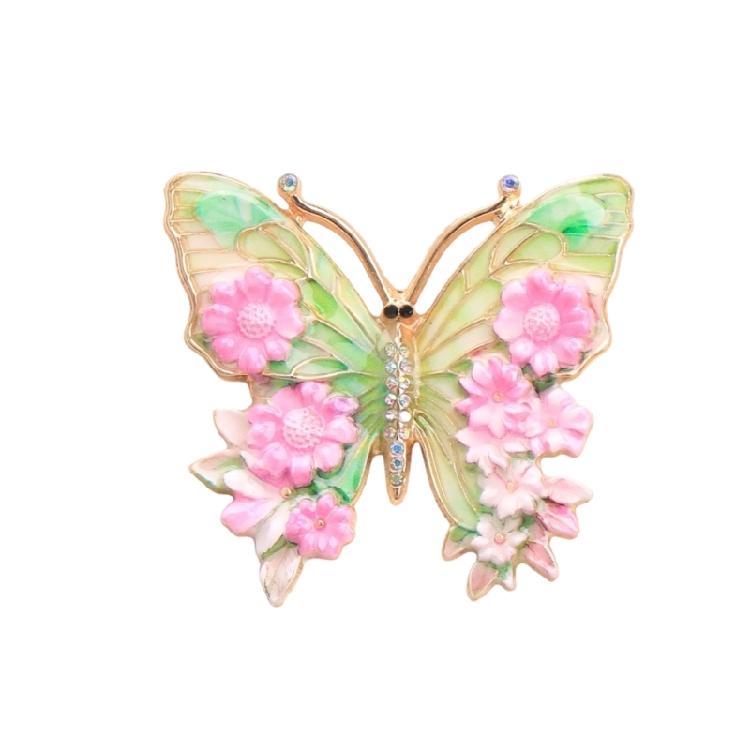 Crystal Rhinestones Butterfly Brooch Fashionable Evening Wear Lapel Pin Clothing Accessories Social Event Jewelry