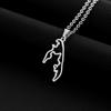 Collana Ciondolo Tamil Eelam Acciaio Inossidabile Mappa Geometrica Charms Collane Gioielli di Moda per Donne e Uomini
