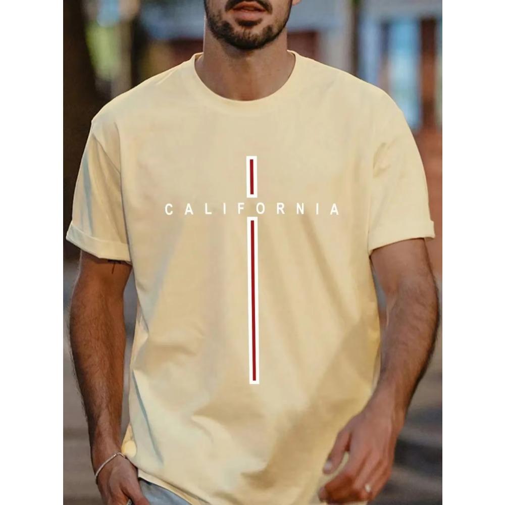 California Letter Printing Men's T-shirts Fashion Brand T-shirts Cotton Women's T-shirt Short Sleeves Tee Clothing