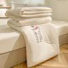 Raw Cotton Soybean Fiber Antibacterial Quilt - Solid Color, Thickened for Spring, Autumn, and Winter.